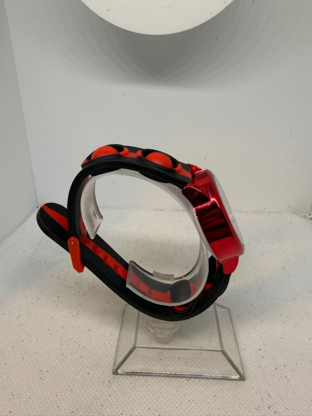 Accutime Marvel Spider-Man Kids Digital LCD Watch Red Black Popper Strap - Picture 8 of 12